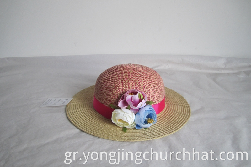 Flower Trimmed Sun Hat